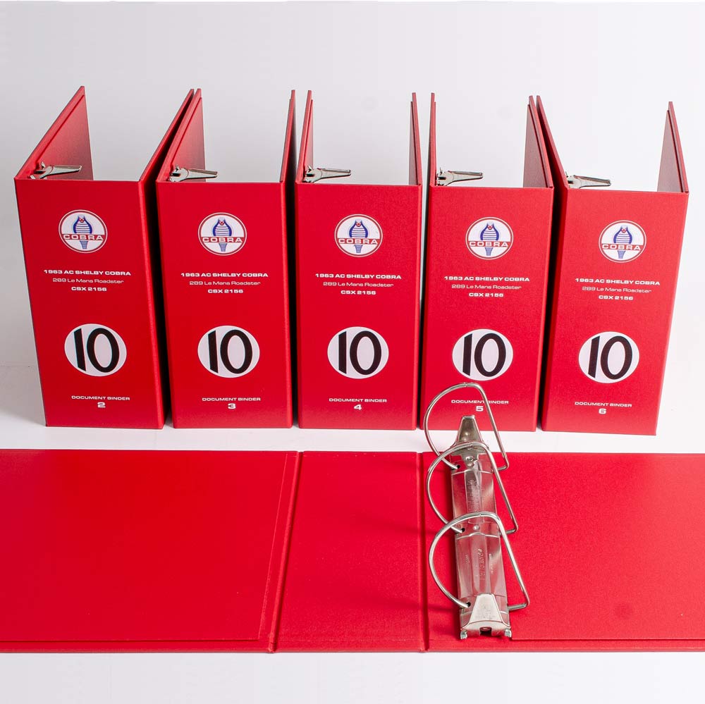 8.5x11 inch ring binders wit 4 inch binder mechanism for cobra racing car history and document file - Gallery image 3