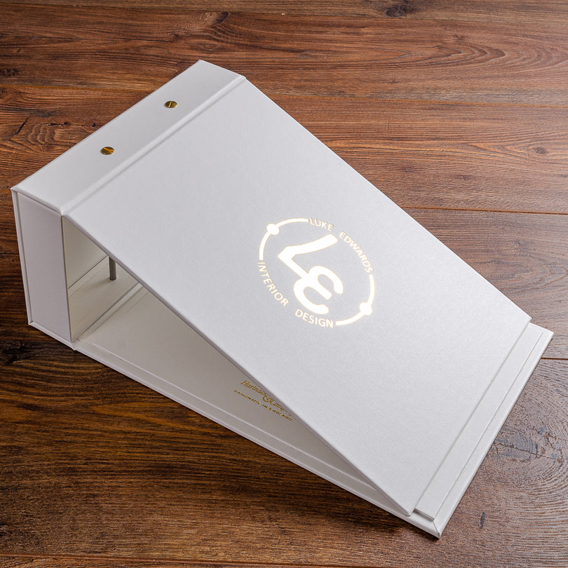 large personalised screw post fabric swatch book