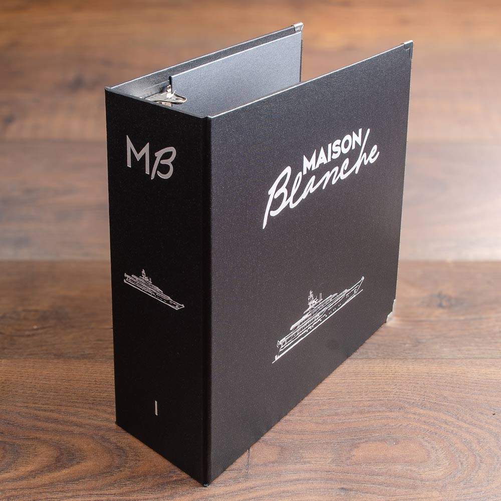 ring binder for superyacht bridge logs custom made and personalised - Gallery image 5