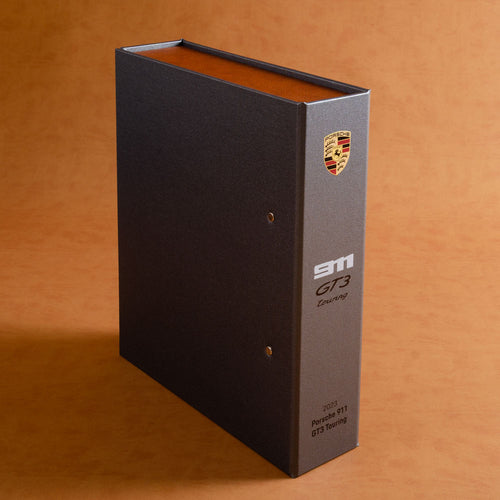 taylor made luxury box file with custom design printed cover by Hartnack and co