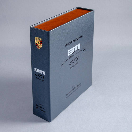 custom made box file for Porsche 911 vehicle documents with custom design and printing