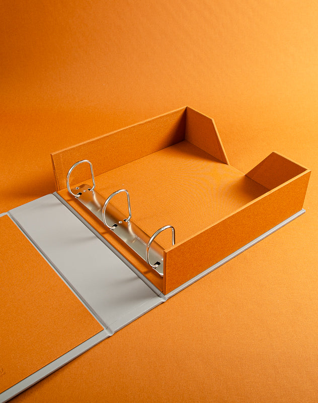 Custom made high quality 3 ring box file hand crafted by Hartnack & Co. - Gallery image 4