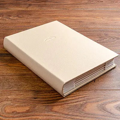 Leather bound personalised menu cover with embossed logo