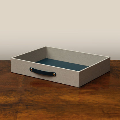 Drawer for Multi Slipcase bespoke luxury slipcase with fabric lining and leather pull, ideal for presentation and keepsake boxes.