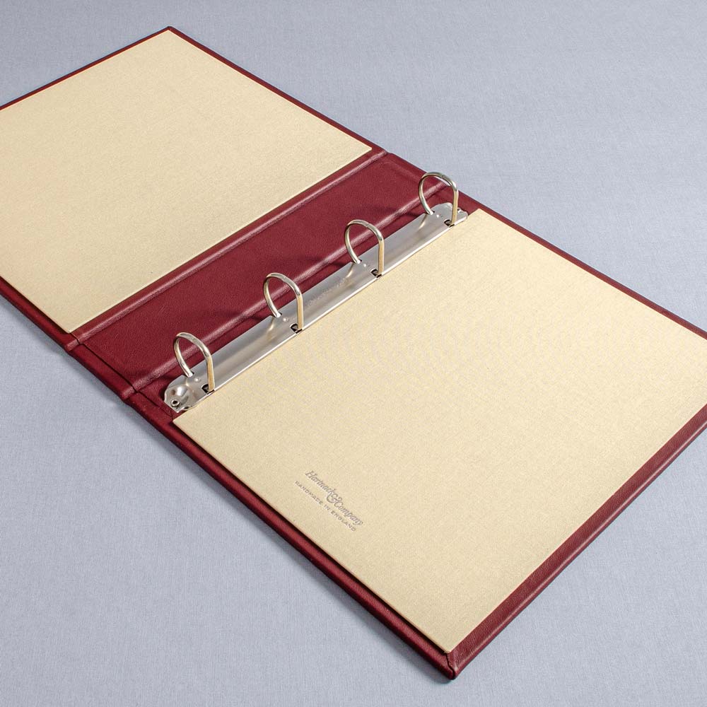 Luxury custom made red leather A4 ring binder by Hartnack and Co - Gallery image 2