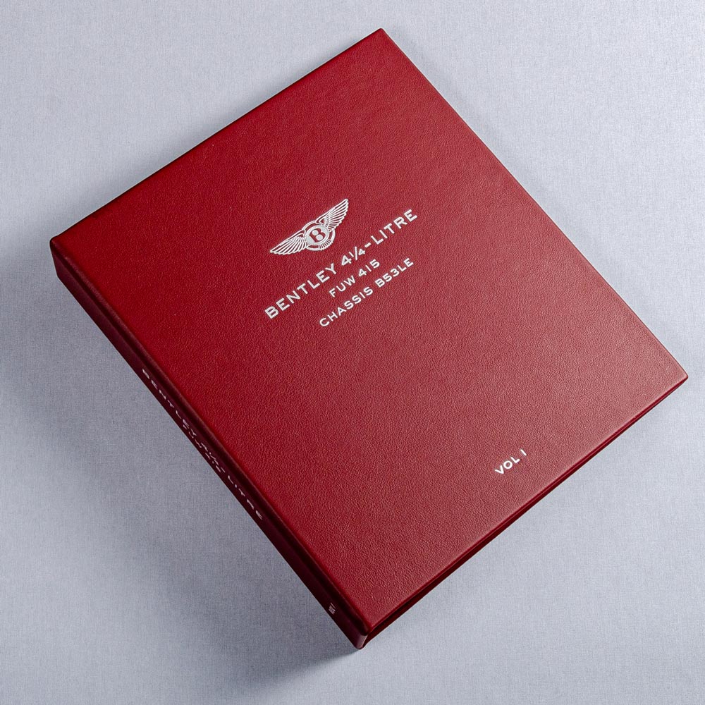 Luxury red leather ring binder with silver embossed personalised cover custom made by Hartnack and Co - Gallery image 5