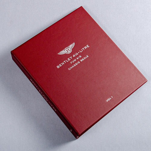 Luxury red leather ring binder with silver embossed personalised cover custom made by Hartnack and Co