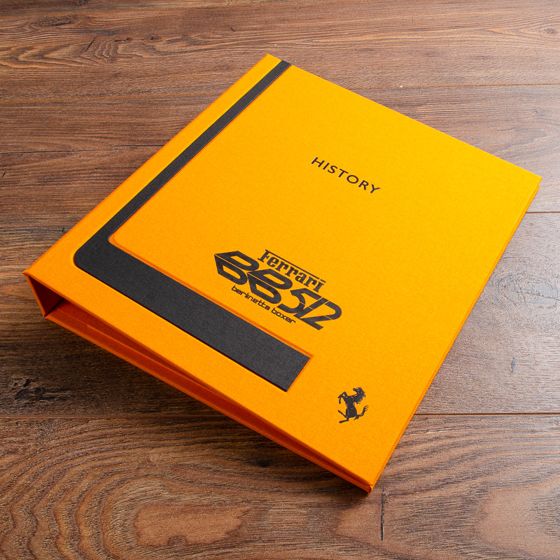 Luxury hand made Ferrari car restoration album and document file with embossed and foil logos - Gallery image 1