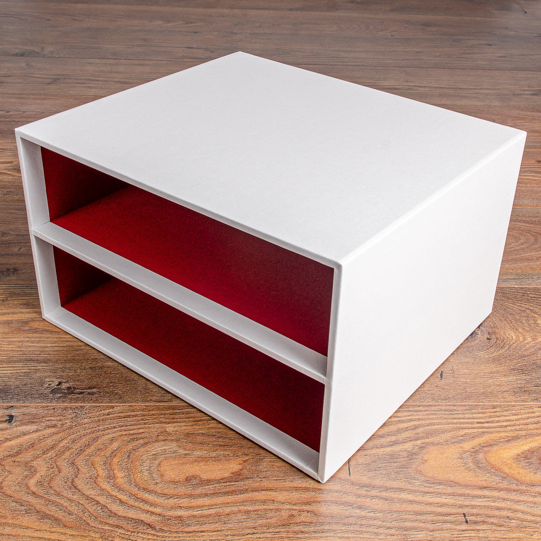white double slipcase with red fabric inner lining - Gallery image 4