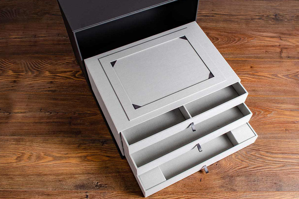 3 drawer custom made presentation box