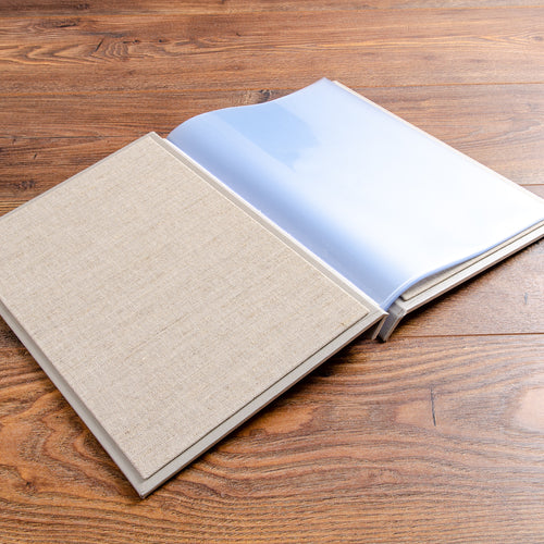 Guest room guide and cabin binder with good quality clear page protector sleeves