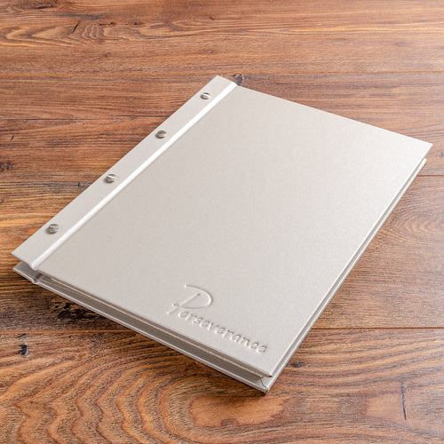 Personalised A4 guest cabin folder with embossed cover