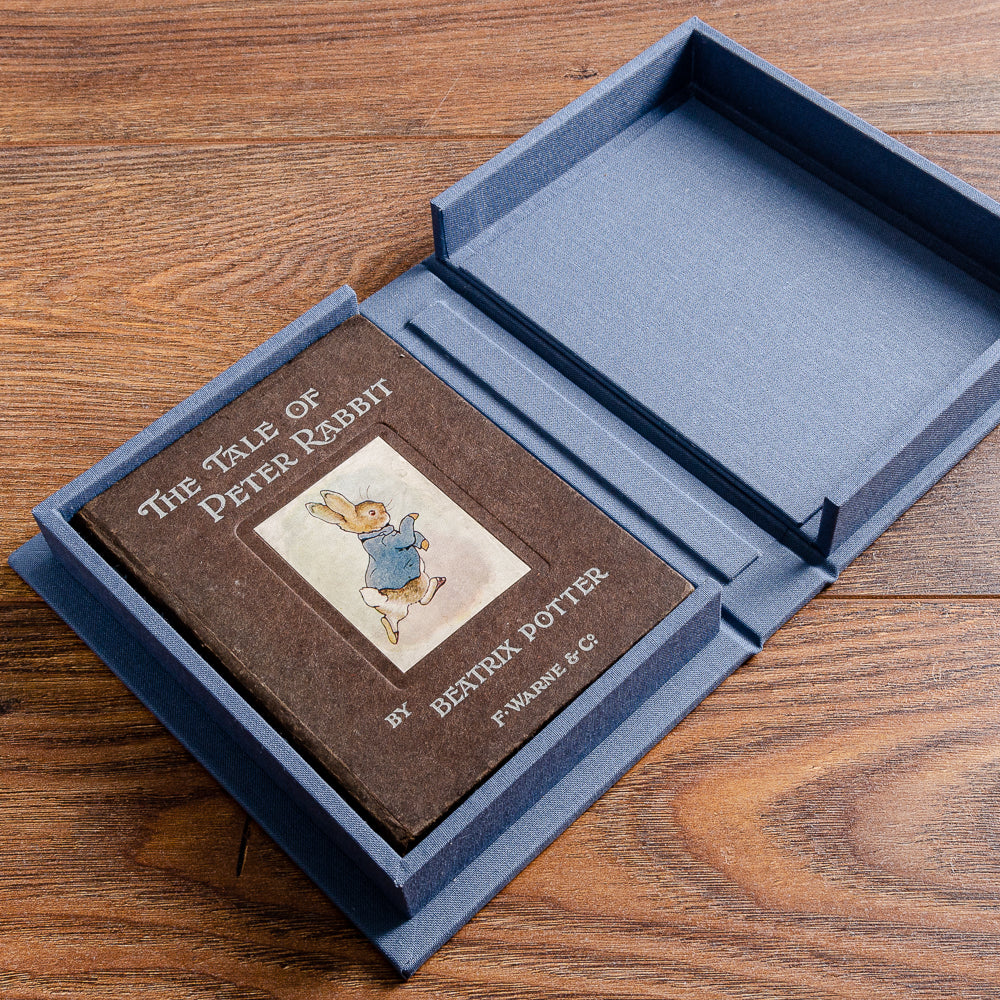 early edition beatrix potter book in custom made blue clamshell solander box - Gallery image 3