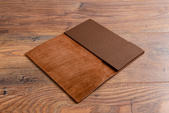 personalised leather bill presenter open