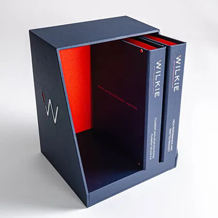 Customised binder holder built with red inlay - Business