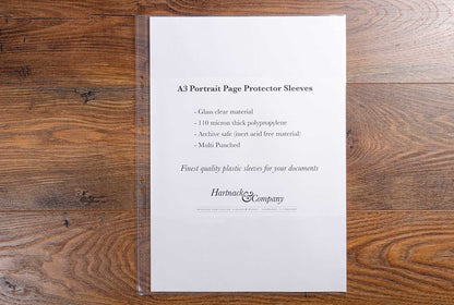 A3 Portrait Page Protector Sleeves | 110 micron Glass Clear A3 Portrait Page Protector Sleeves | 110 micron Glass Clear