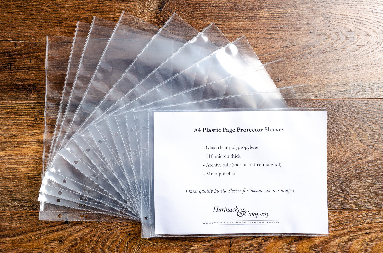 High quality and clarity page protectors sleeves A4 landscape multi punched