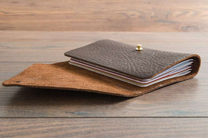 Luxury Double Fold Notebook Cover in 2.5mm Soft Veg Tanned leather