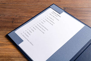 An optional extra on your medical portfolio would be to include an Index & Contents page holder