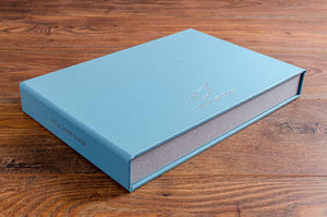 A4 landscape clamshell box binder with personalised cover
