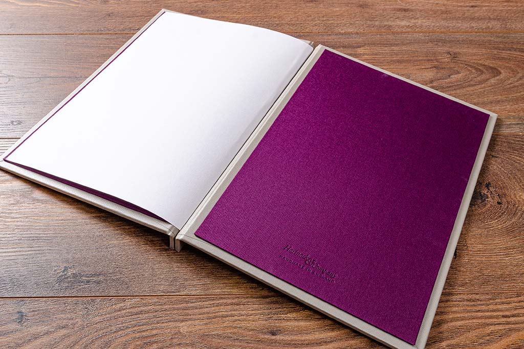 Faux Leather Scrapbook Style Menu Covers