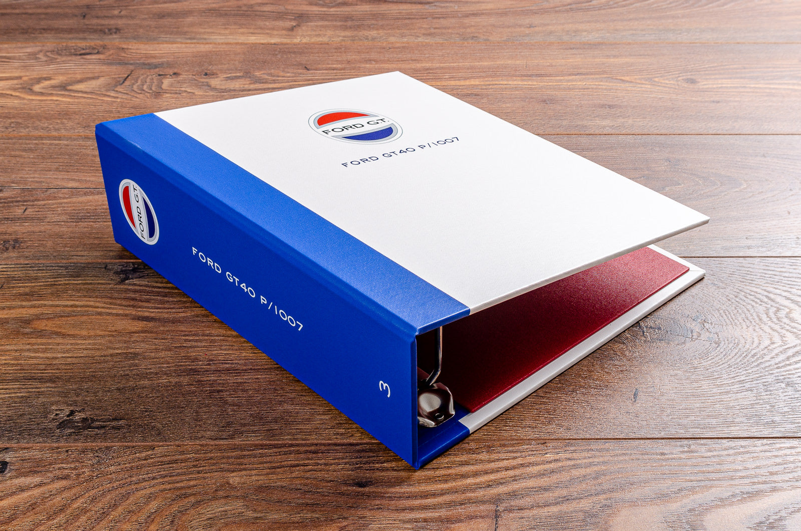 A4 vehicle document ring binder with alternative spine colour option and full colour UV printing option