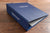 Luxury high quality bespoke medical surgical portfolio in blue faux leather with personalisation on the cover and spine 