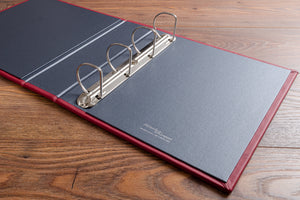 Leather covered ring binder with 40mm D ring binder mechanism
