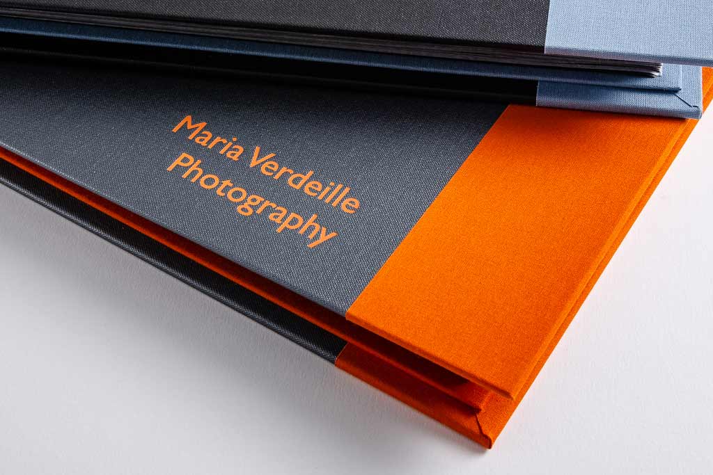 Student Portfolio with Orange Foil Personalisation