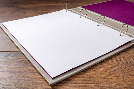 Ring Binder Visitor & Guest Book bespoke presentation binder with customizable inner and outer cover in luxury finish.